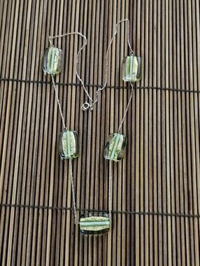 14k Murano Glass Yellow Gold Necklace (Vintage)